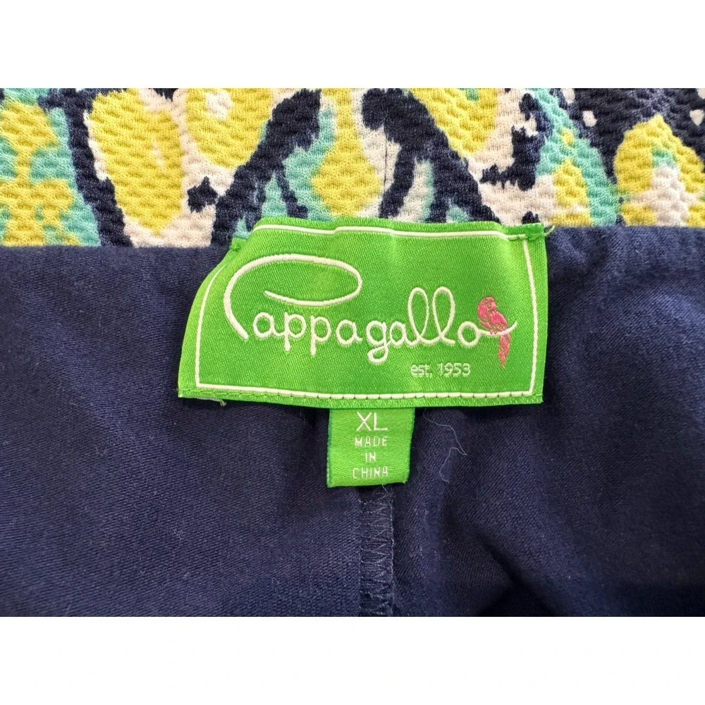 Cappagallo Skort Womens XL Blue Yellow Print Elastic‎ Waist Lined Shorts - Picture 9 of 9